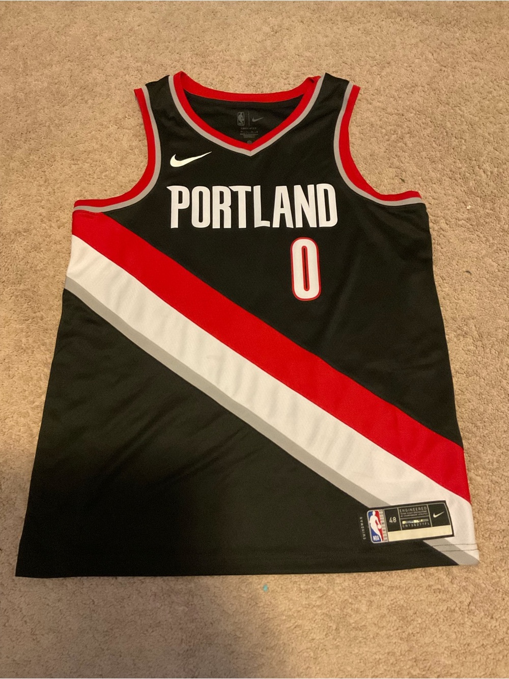 Nike Damian Lillard Trail Blazers NBA Icon Swingman Jersey - Black